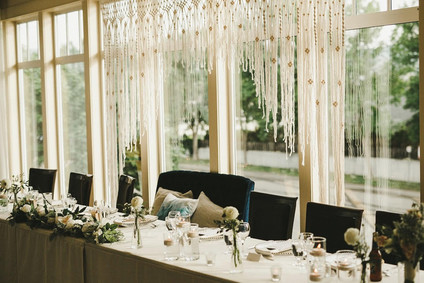 Macrame wedding backdrop