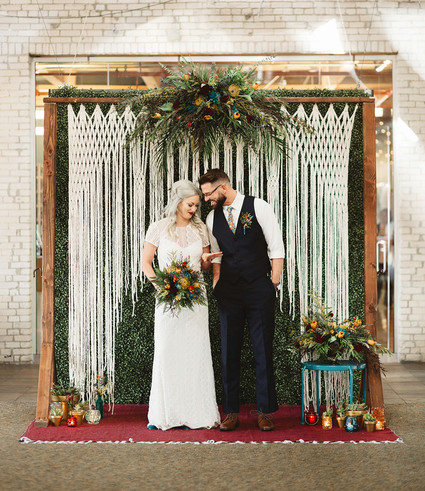 Macrame wedding backdrop