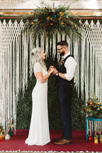Macrame wedding backdrop