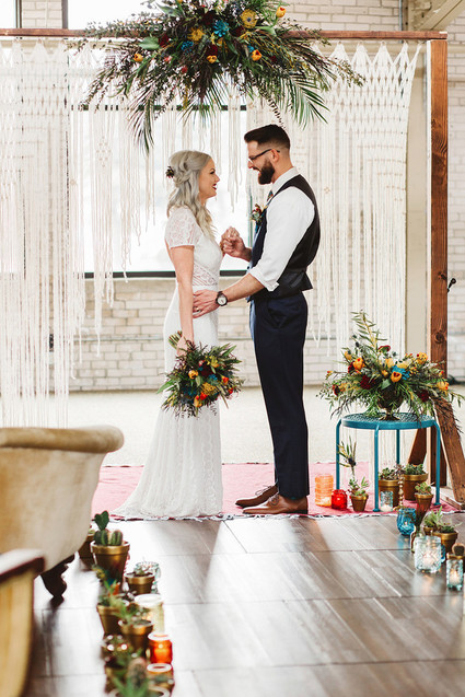 Macrame wedding backdrop