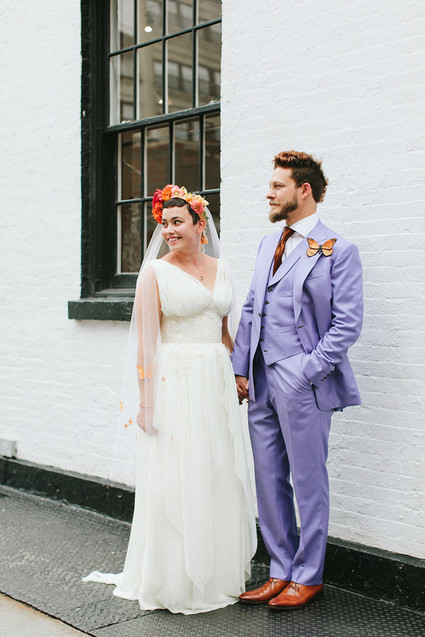 Butterfly themed spring wedding at Brooklyn Botanic Gardens
