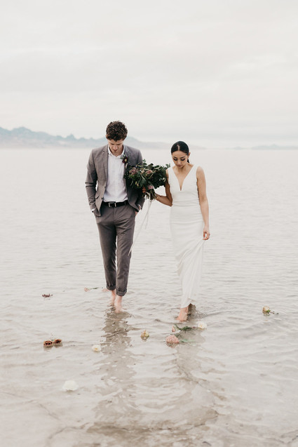 Bonneville Salt Flats engagement session Inspiration