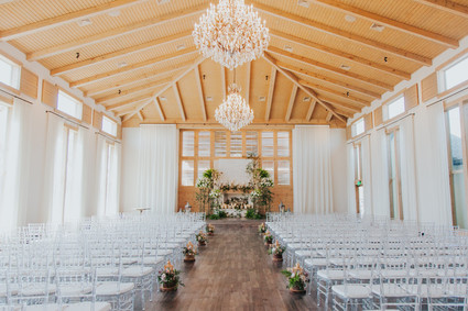 Rustic wedding ceremony