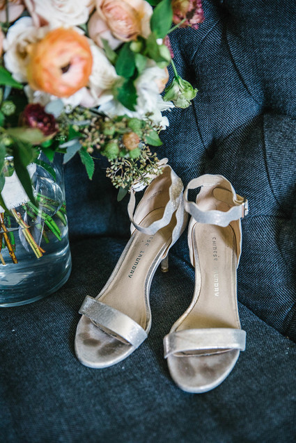 Metallic wedding shoes