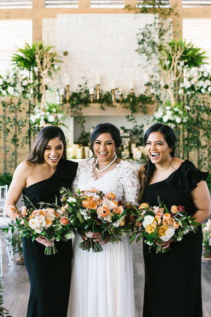 Black bridesmaid dresses Inspiration