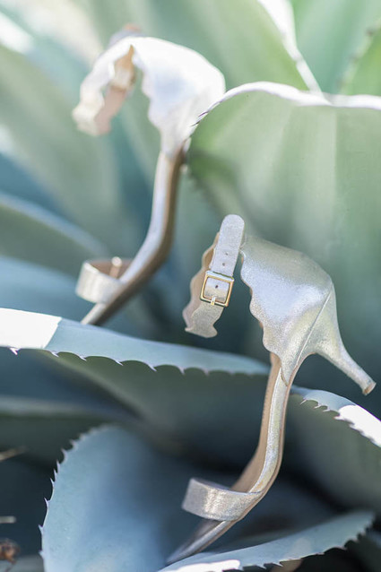 Metallic wedding shoes