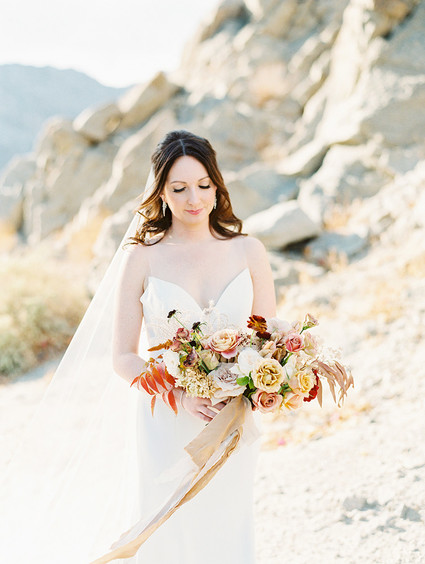 Romantic earth tone Palm Springs wedding by Amorology