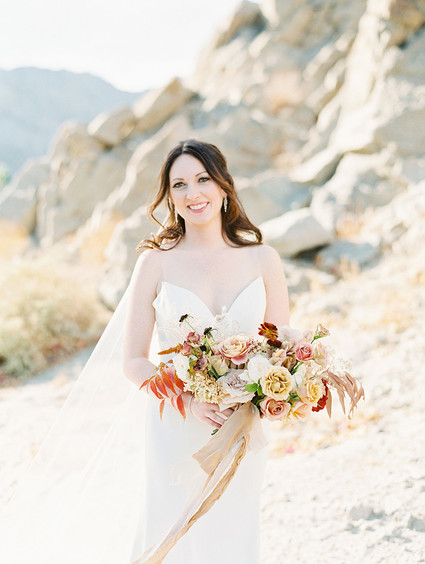 Romantic earth tone Palm Springs wedding by Amorology