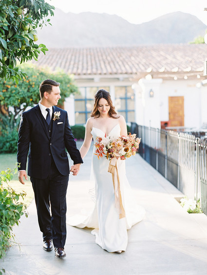Romantic earth tone Palm Springs wedding by Amorology