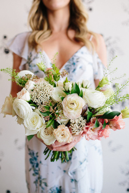 Floral wedding party ideas with The Black Tux