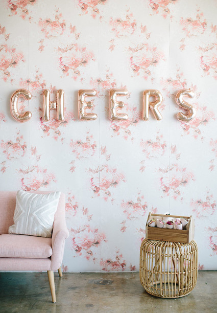Floral wedding party ideas with The Black Tux Inspiration