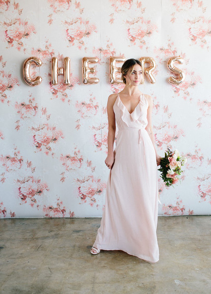 Floral wedding party ideas with The Black Tux Inspiration