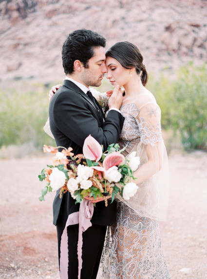 Dreamy desert elopement shoot in Las Vegas Inspiration