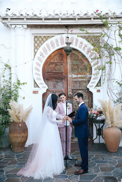 A ring designer's Palm Springs wedding at Korakia