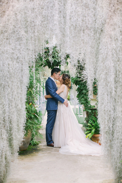 Whimsical greenhouse wedding at Shelldance Orchid Gardens