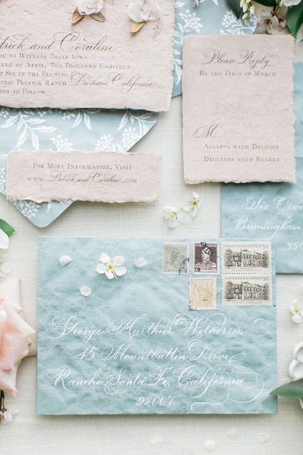 Romantic pastel spring blossom estate wedding