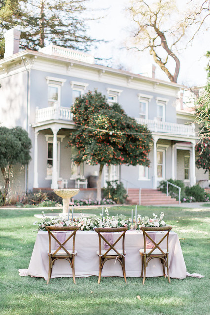 Romantic pastel spring blossom estate wedding