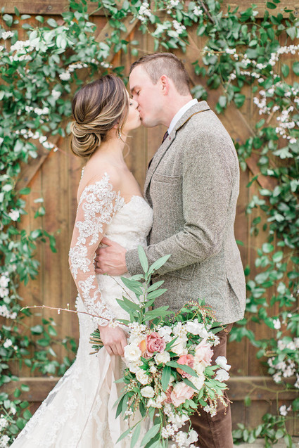 Romantic pastel spring blossom estate wedding