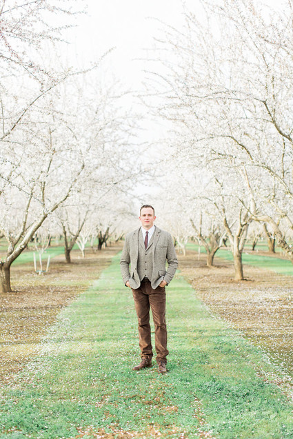 Romantic pastel spring blossom estate wedding