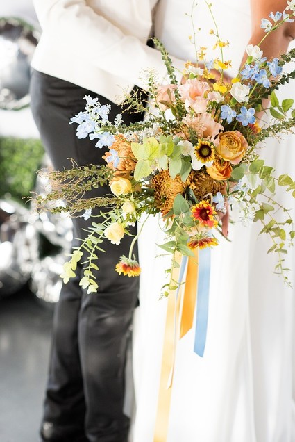Pop Art inspired LGBTQ wedding editorial at The Green Building in NYC