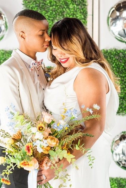 Pop Art inspired LGBTQ wedding editorial at The Green Building in NYC