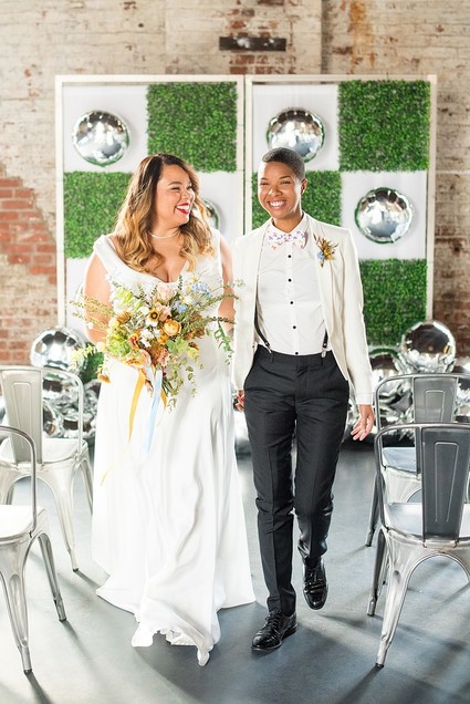 Pop Art inspired LGBTQ wedding editorial at The Green Building in NYC