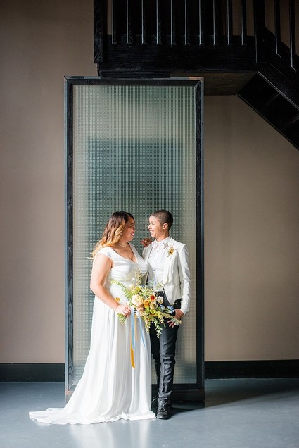 Pop Art inspired LGBTQ wedding editorial at The Green Building in NYC