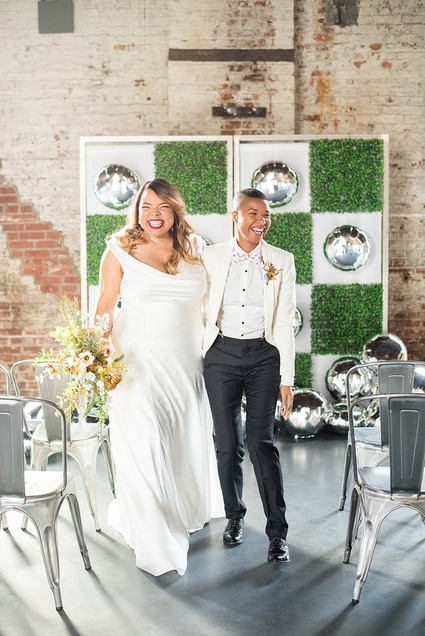 Pop Art inspired LGBTQ wedding editorial at The Green Building in NYC