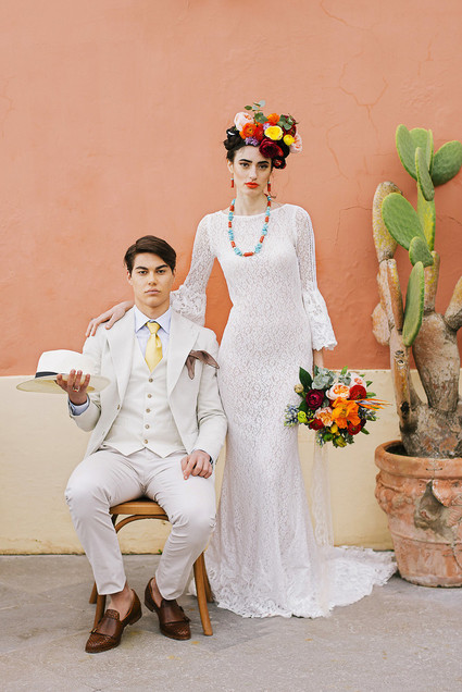 Frida Kahlo inspired wedding on the Amalfi Coast