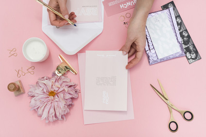 Modern French pink and blush bridal shower