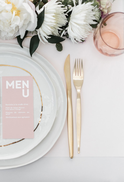 Modern French pink and blush bridal shower