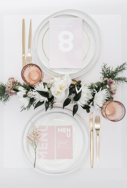 Modern French pink and blush bridal shower