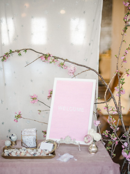 Feminine moon & stars baby shower on 100 Layer Cakelet