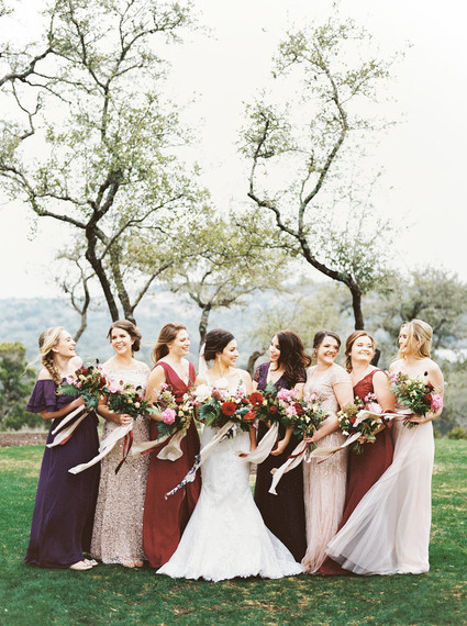 Jewel tone winter wedding at Canyonwood Ridge in Austin