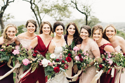 Jewel tone winter wedding at Canyonwood Ridge in Austin