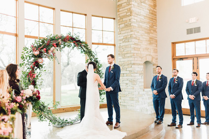 Jewel tone winter wedding at Canyonwood Ridge in Austin