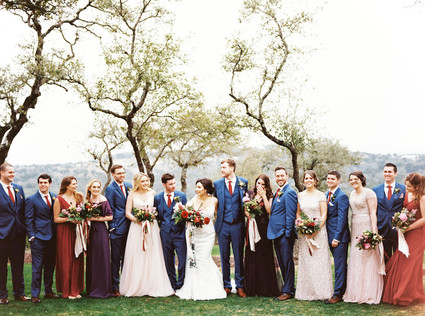 Jewel tone winter wedding at Canyonwood Ridge in Austin