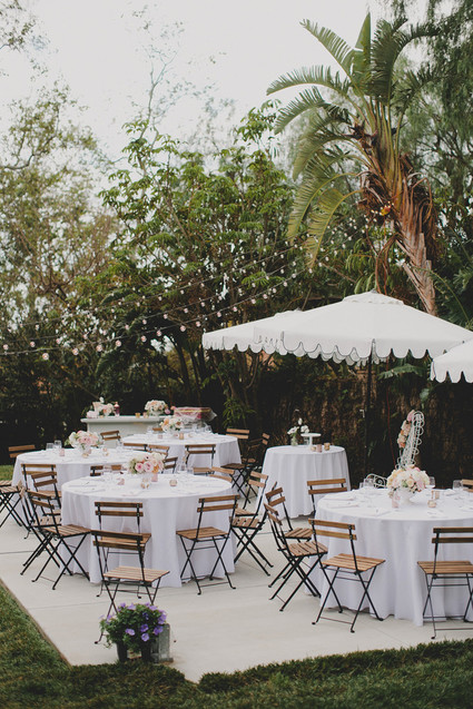 Parisian backyard baby shower