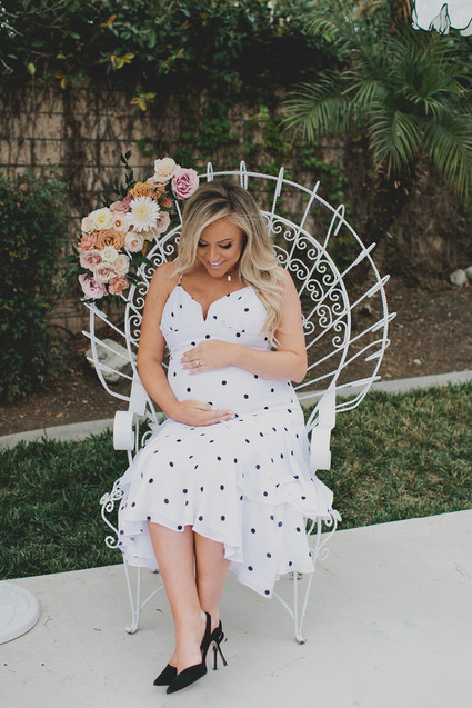 Parisian backyard baby shower