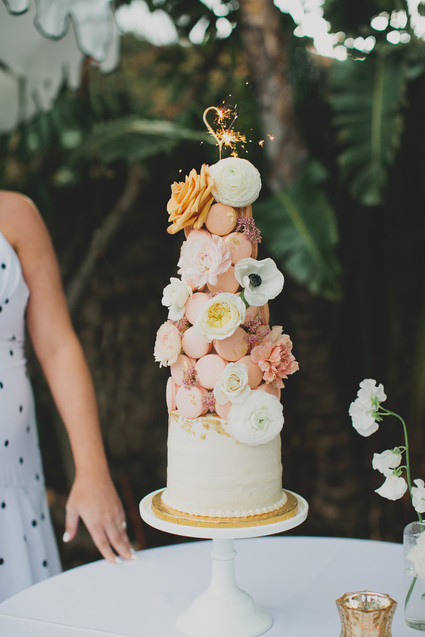 Parisian backyard baby shower