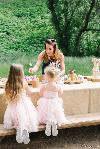 Fairyland birthday party for sisters at Temescal Canyon in Los Angeles