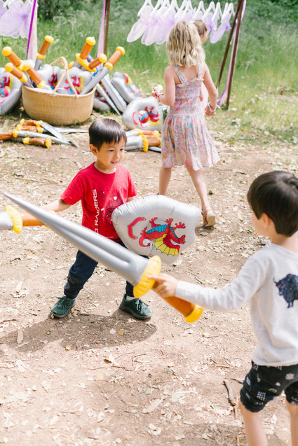 Fairyland birthday party for sisters at Temescal Canyon in Los Angeles