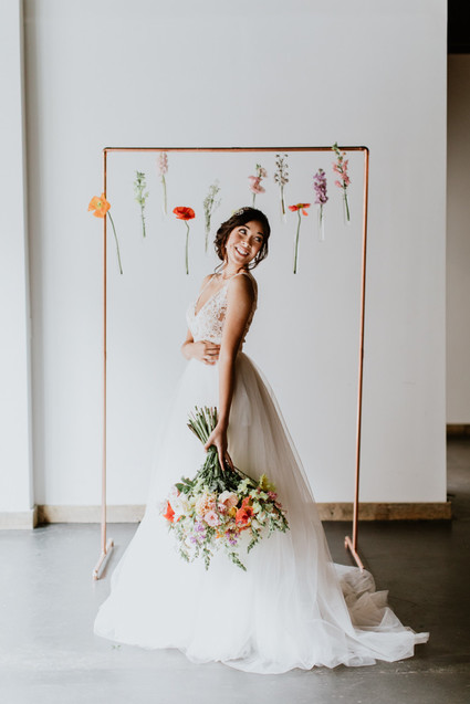 Floral spring indoor wedding ideas at Ajax DC Inspiration