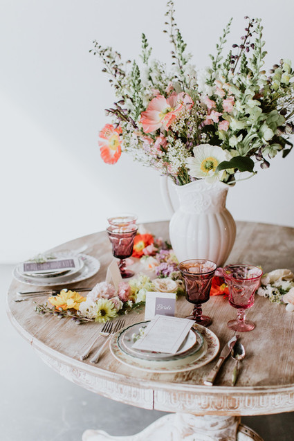 Floral spring indoor wedding ideas at Ajax DC Inspiration