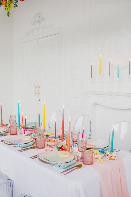 Whimsical neon candy-inspired wedding ideas