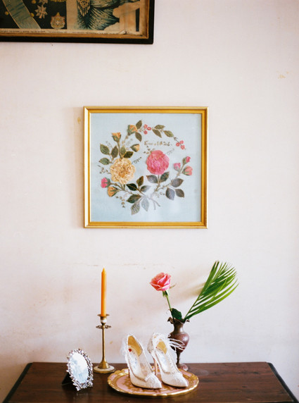 Peony inspired pastel wedding ideas in Santorini Inspiration