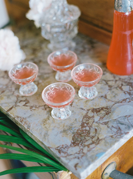 Peony inspired pastel wedding ideas in Santorini Inspiration