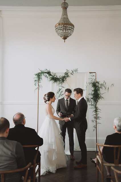 Intimate minimal pastel wedding at The Great Hall in Toronto