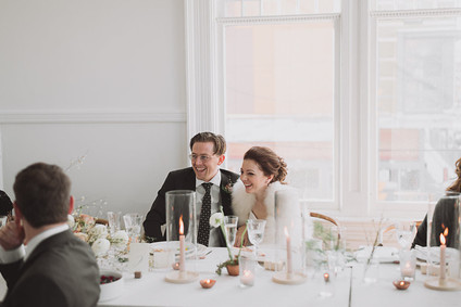 Intimate minimal pastel wedding at The Great Hall in Toronto