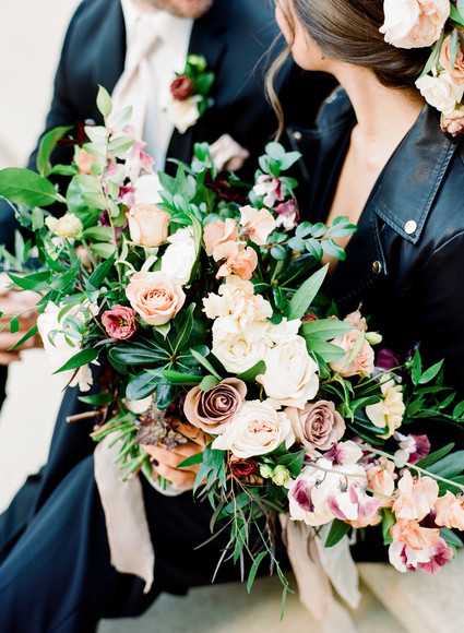 Black and mauve wedding inspiration at Slate Event Space in St Louis Inspiration